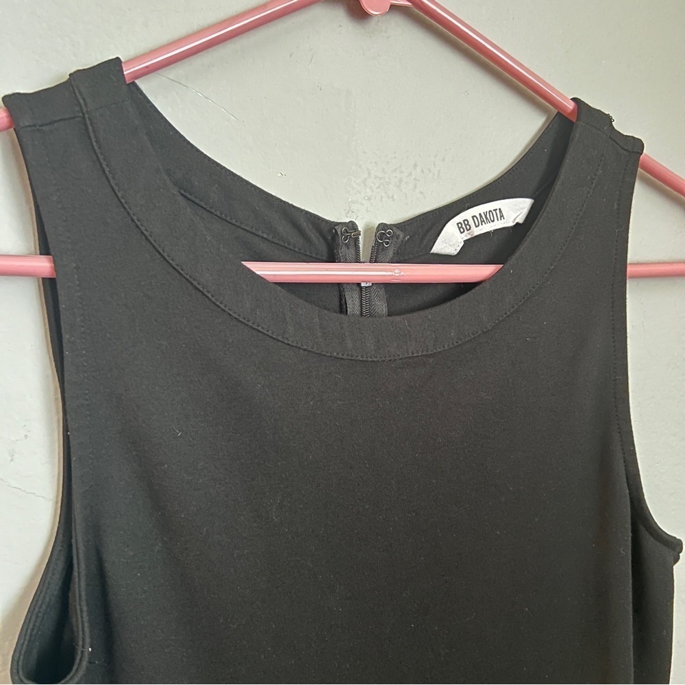 BB Dakota Black Asymmetrical Bodycon Dress Size Small Gorgeous Like New - Picture 5 of 9